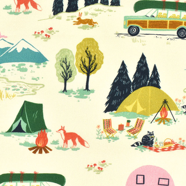 生地 dear STELLA-ディアステラ- GONE CAMPING ゴーン・キャンピング/シーチング(STELLA-DFG2499) CREAM.クリーム 09Ac05_