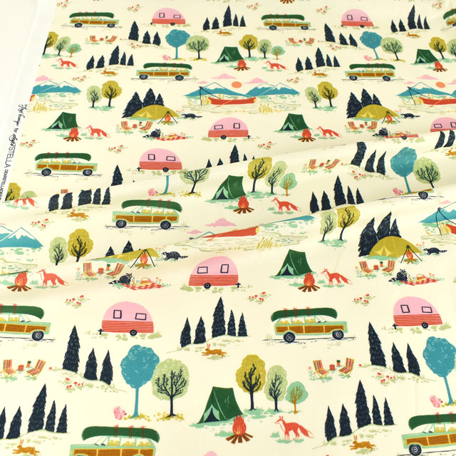 生地 dear STELLA-ディアステラ- GONE CAMPING ゴーン・キャンピング/シーチング(STELLA-DFG2499) CREAM.クリーム 09Ac05_