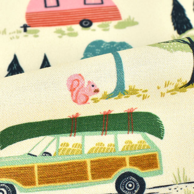 生地 dear STELLA-ディアステラ- GONE CAMPING ゴーン・キャンピング/シーチング(STELLA-DFG2499) CREAM.クリーム 09Ac05_