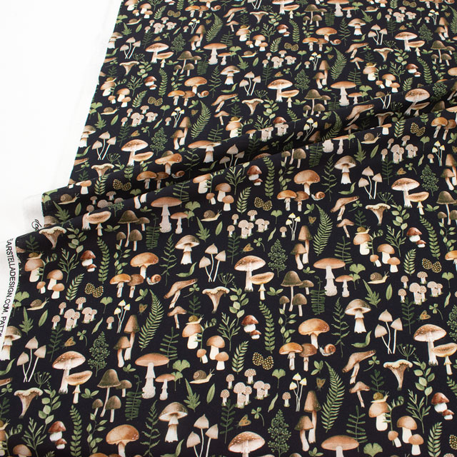 生地 dear STELLA-ディアステラ- SHITAKE HAPPENS シイタケ・ハップンズ/シーチング(STELLA-D2726) MIDNIGHT.ミッドナイト 09Ac05_