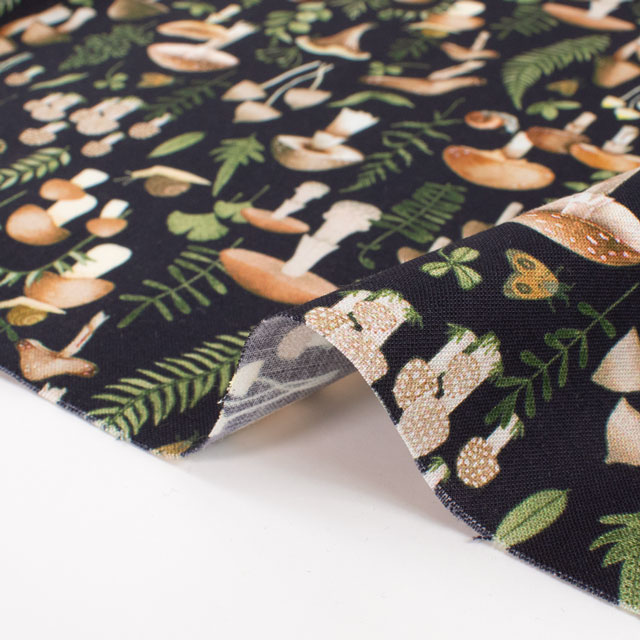 生地 dear STELLA-ディアステラ- SHITAKE HAPPENS シイタケ・ハップンズ/シーチング(STELLA-D2726) MIDNIGHT.ミッドナイト 09Ac05_