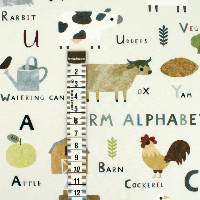 生地 dear STELLA-ディアステラ- FARM ALPHABET ファーム・アルファベット/シーチング(STELLA-DLT2787) ANGORA.アンゴラ 09Ac05_