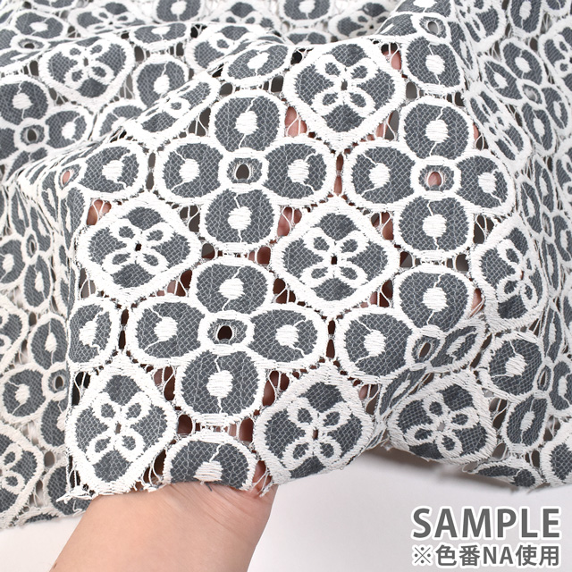 生地 コットンレ-ス(T15154) PI.ピンク 99Zz99_