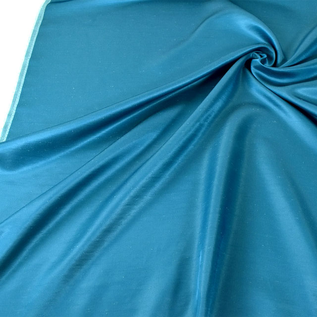 生地 シャンブレーシャンタン(T3220) 17.水色×縹色(はなだいろ) 10Ae08_