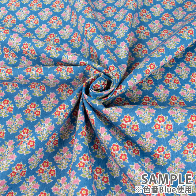 生地 Tilda-ティルダ- Jubileeコレクション Farm Flowers ファーム・フラワーズ(110101) Blue.ブルー 09Ac04_