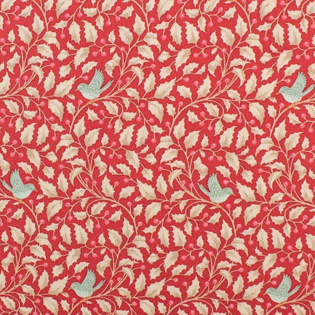 生地 Tilda-ティルダ- Merry Little Christmasコレクション Holly ホリー(100621) Red.レッド 09Ac04_