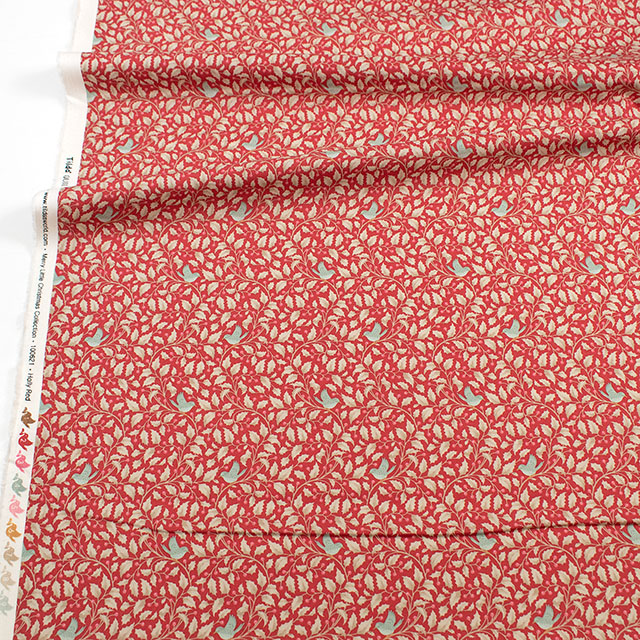 生地 Tilda-ティルダ- Merry Little Christmasコレクション Holly ホリー(100621) Red.レッド 09Ac04_