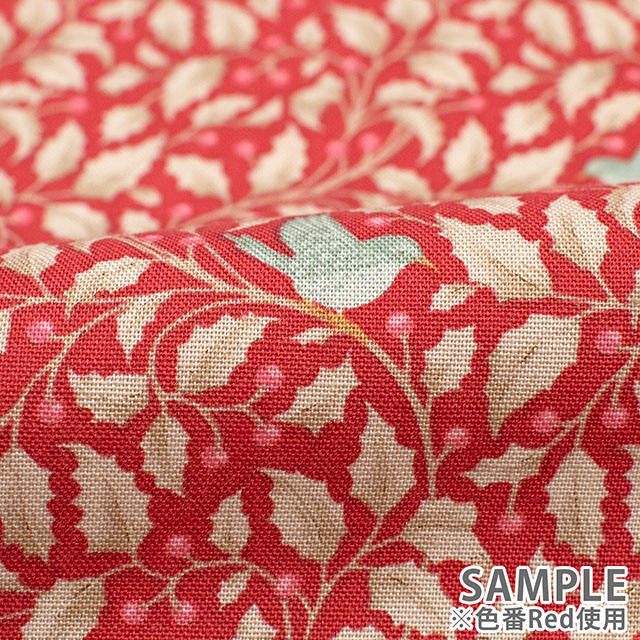 生地 Tilda-ティルダ- Merry Little Christmasコレクション Holly ホリー(100621) Red.レッド 09Ac04_