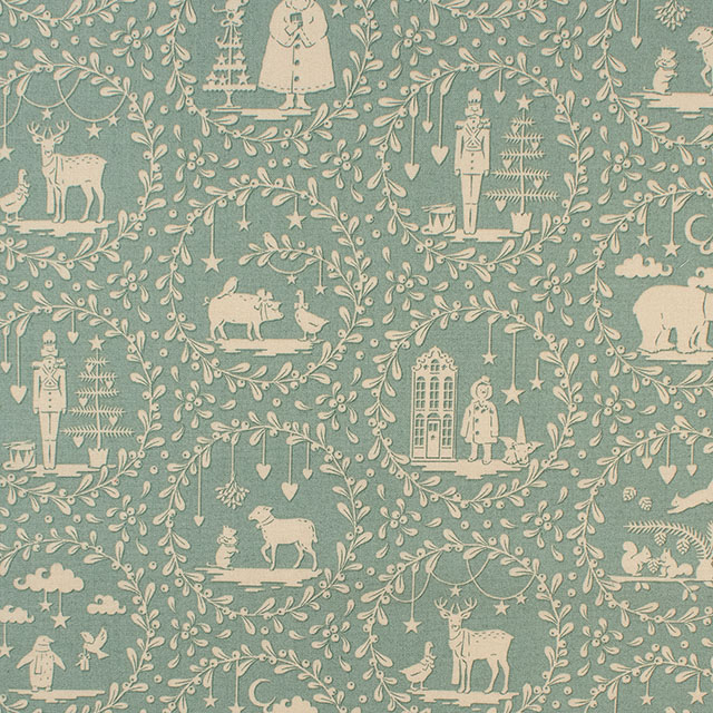 生地 Tilda-ティルダ- Merry Little Christmasコレクション Paperscenes ペーパーシーン(100629) Duckegg.ダックエッグ 09Ac04_