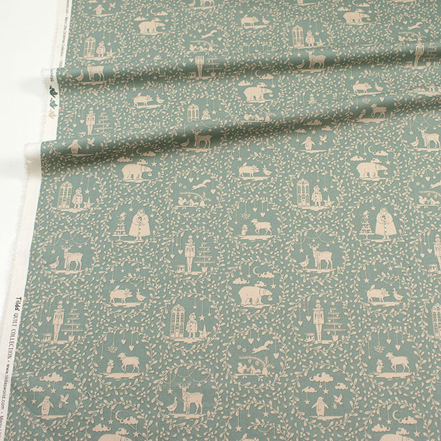 生地 Tilda-ティルダ- Merry Little Christmasコレクション Paperscenes ペーパーシーン(100629) Duckegg.ダックエッグ 09Ac04_