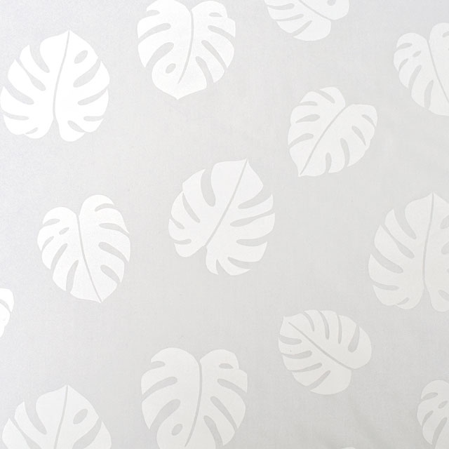 生地 T/Cブロード ハワイアンプリント モンステラ(TM5560) A.ホワイト 99Zz99_