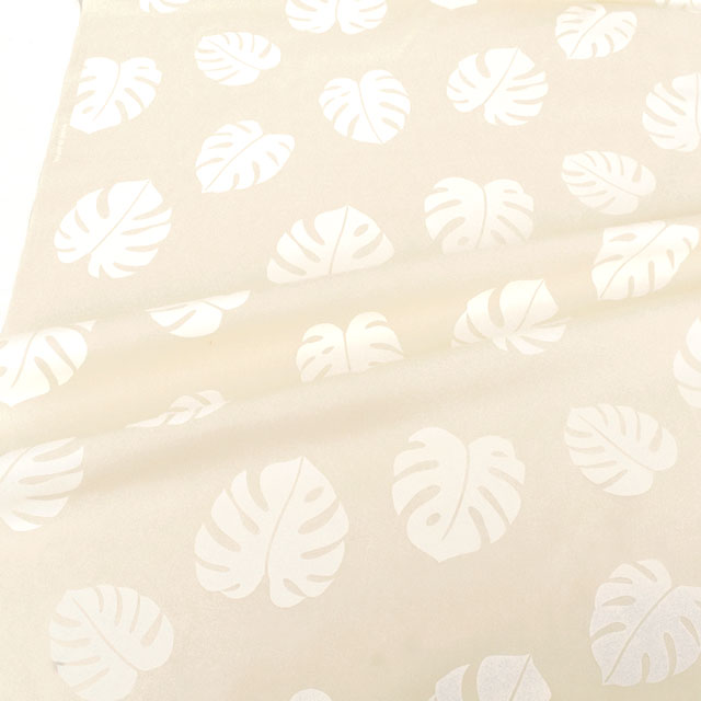 生地 T/Cブロード ハワイアンプリント モンステラ(TM5560) D.生成 99Zz99_