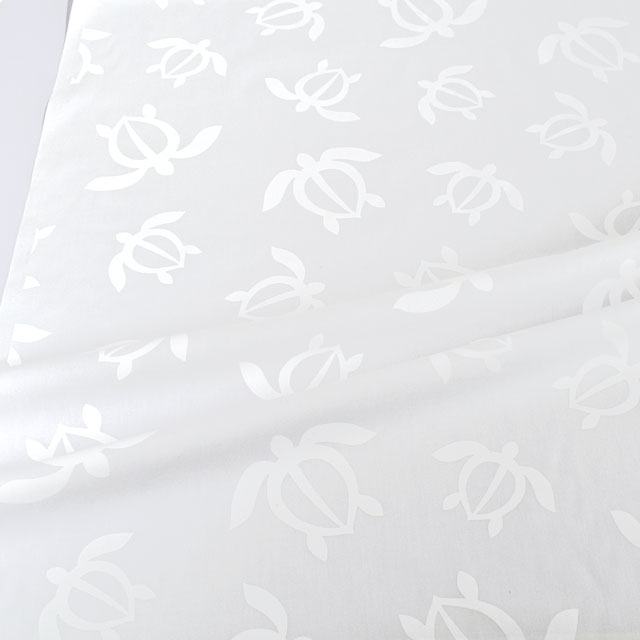 生地 T/Cブロード ハワイアンプリント ホヌ(TM5570) A.ホワイト 99Zz99_