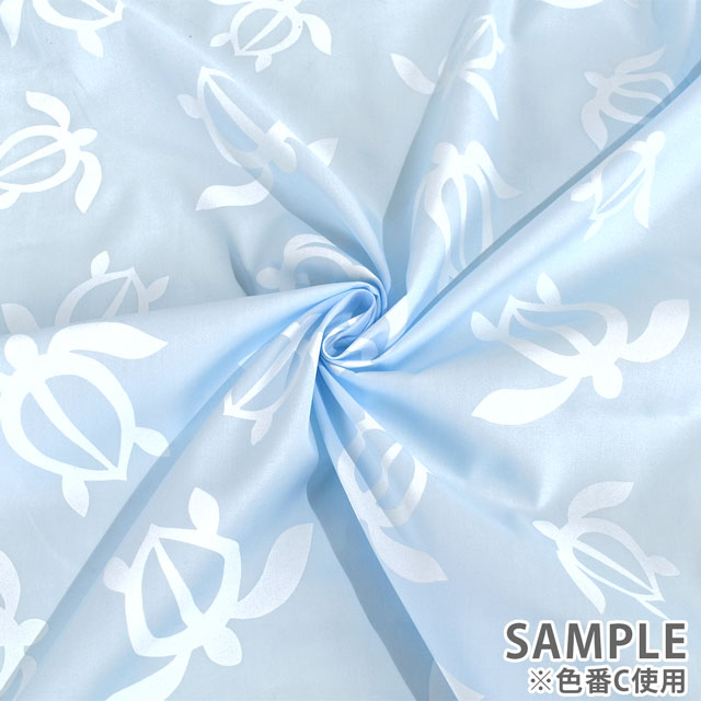 生地 T/Cブロード ハワイアンプリント ホヌ(TM5570) C.サックス 99Zz99_