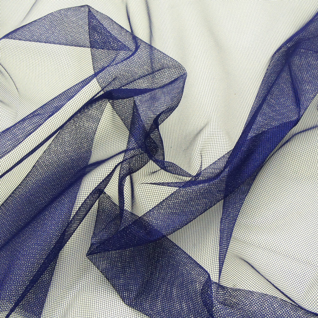 生地 ポリエステルチュール (TN2016) 7.紺色 10Ab03_