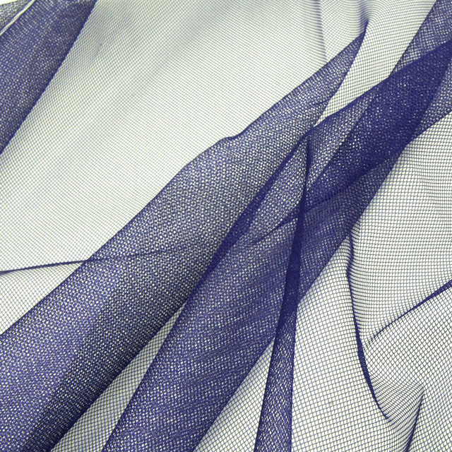 生地 ポリエステルチュール (TN2016) 7.紺色 10Ab03_