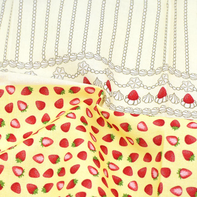 カットクロス ちいさな世界のちいさな生地(TTF-20) ストロベリー 06Ab99_