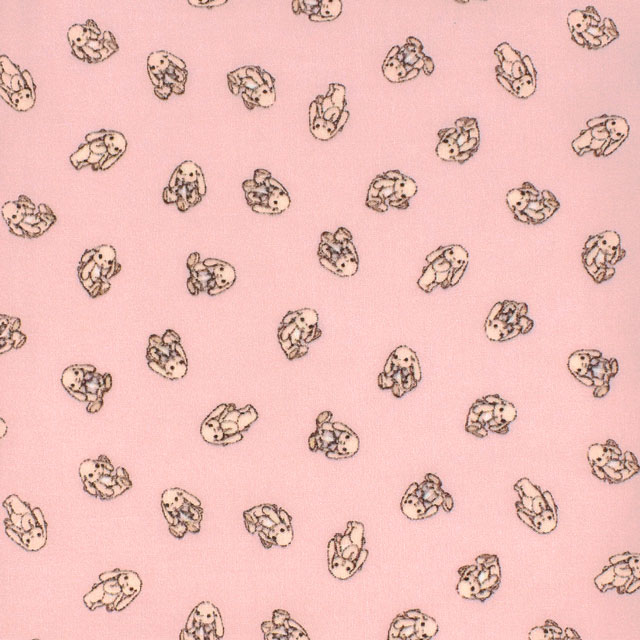 カットクロス ちいさな世界のちいさな生地 Decora Doll×milk latte ミルクラテ うさちゃん/綿ローン(TTL-02) 06Ab99_