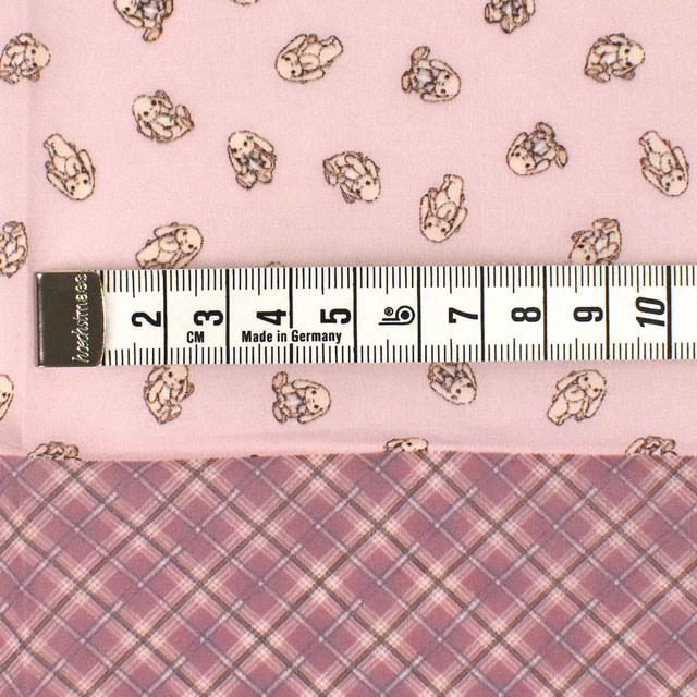 カットクロス ちいさな世界のちいさな生地 Decora Doll×milk latte ミルクラテ うさちゃん/綿ローン(TTL-02) 06Ab99_