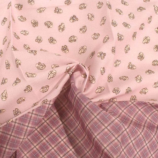 カットクロス ちいさな世界のちいさな生地 Decora Doll×milk latte ミルクラテ うさちゃん/綿ローン(TTL-02) 06Ab99_