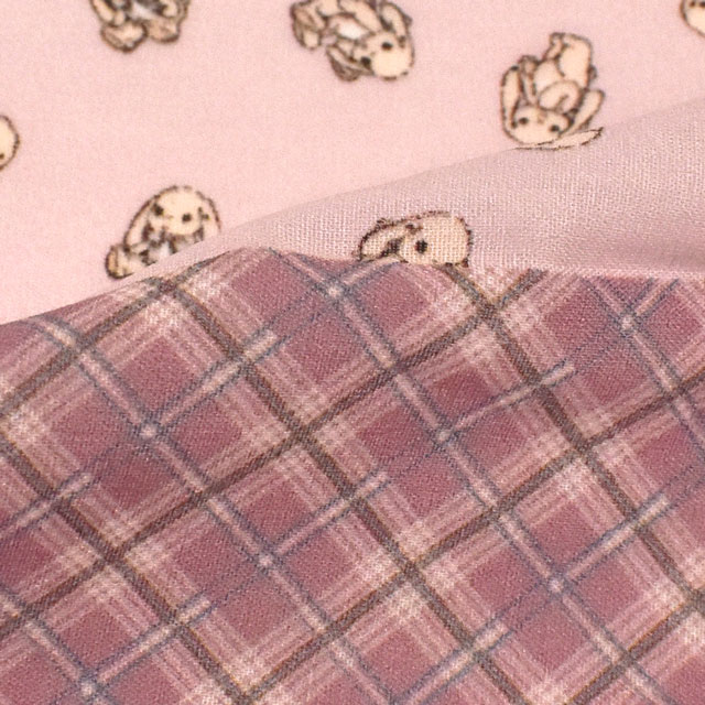 カットクロス ちいさな世界のちいさな生地 Decora Doll×milk latte ミルクラテ うさちゃん/綿ローン(TTL-02) 06Ab99_