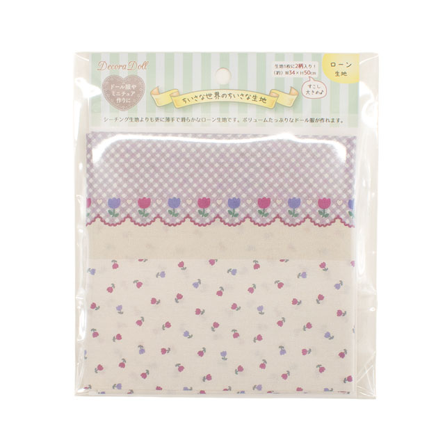 カットクロス ちいさな世界のちいさな生地 milk latte-ミルクラテ- チューリップ/ローン(TTL-14) 06Ab99_