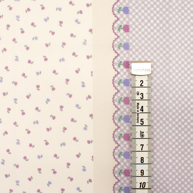 カットクロス ちいさな世界のちいさな生地 milk latte-ミルクラテ- チューリップ/ローン(TTL-14) 06Ab99_