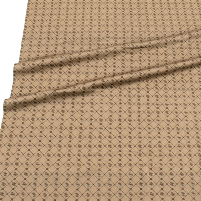 カットクロス ちいさな世界のちいさな生地 モノグラム/スムースニット(TTN-14) ベージュ 06Ab99_