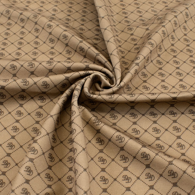 カットクロス ちいさな世界のちいさな生地 モノグラム/スムースニット(TTN-14) ベージュ 06Ab99_