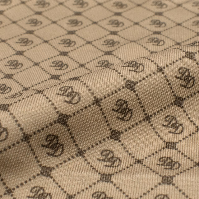 カットクロス ちいさな世界のちいさな生地 モノグラム/スムースニット(TTN-14) ベージュ 06Ab99_