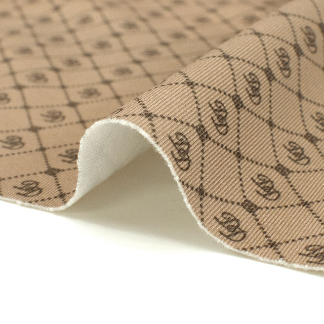 カットクロス ちいさな世界のちいさな生地 モノグラム/スムースニット(TTN-14) ベージュ 06Ab99_