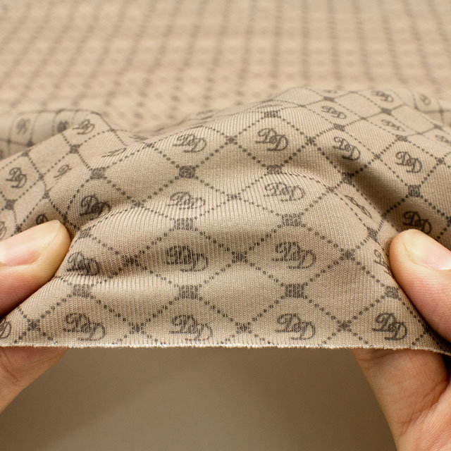 カットクロス ちいさな世界のちいさな生地 モノグラム/スムースニット(TTN-14) ベージュ 06Ab99_