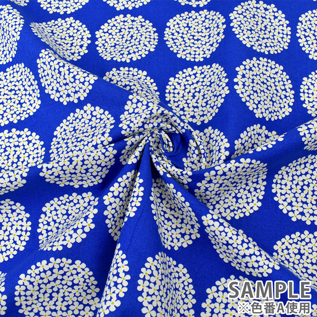 生地 10番キャンバス あじさいプリント(UP5553) C.ブラック 09Af16_