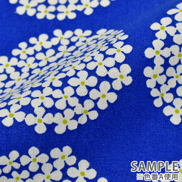 生地 10番キャンバス あじさいプリント(UP5553) C.ブラック 09Af16_