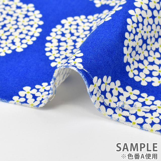 生地 10番キャンバス あじさいプリント(UP5553) C.ブラック 09Af16_