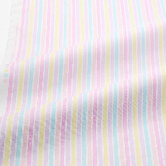 生地 バニラポップ ストライプ(AP95412) A.ピンク系マルチカラー 09Bk23_