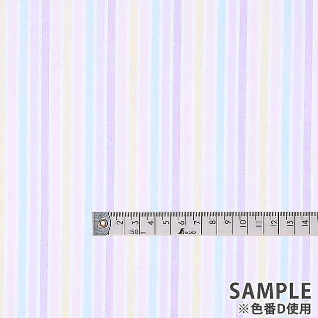 生地 バニラポップ ストライプ(AP95412) A.ピンク系マルチカラー 09Bk23_