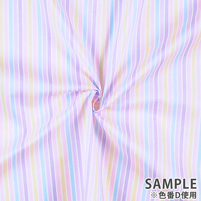 生地 バニラポップ ストライプ(AP95412) A.ピンク系マルチカラー 09Bk23_