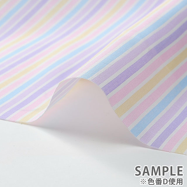 生地 バニラポップ ストライプ(AP95412) A.ピンク系マルチカラー 09Bk23_