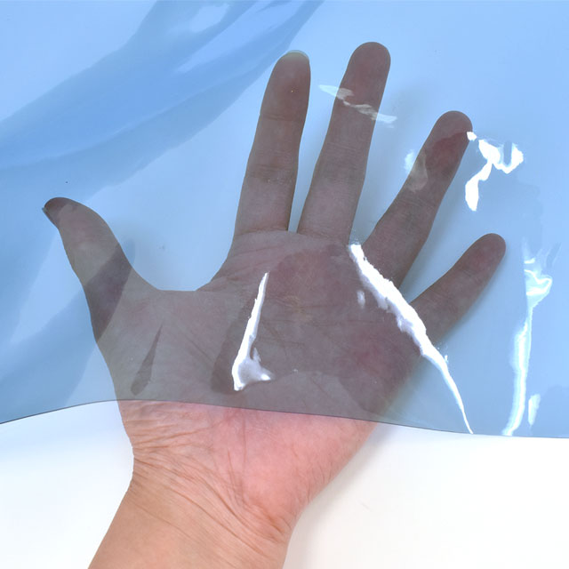 生地 色透明ビニール(No.5) 約0.3mm厚 5.ダークブルー 99Zz99_