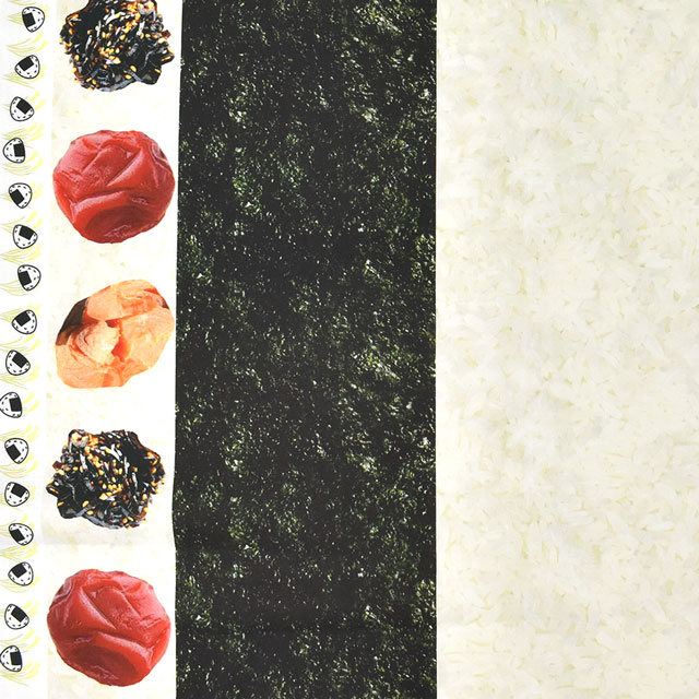 パネル販売生地 デジタルプリント おにぎり屋さん(YMC-ONIGIRI) WHITE 99Zz99_