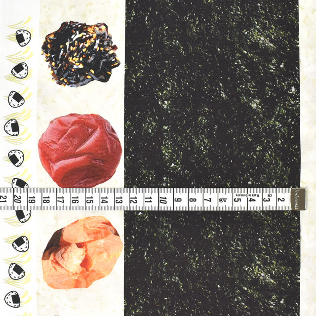 パネル販売生地 デジタルプリント おにぎり屋さん(YMC-ONIGIRI) WHITE 99Zz99_