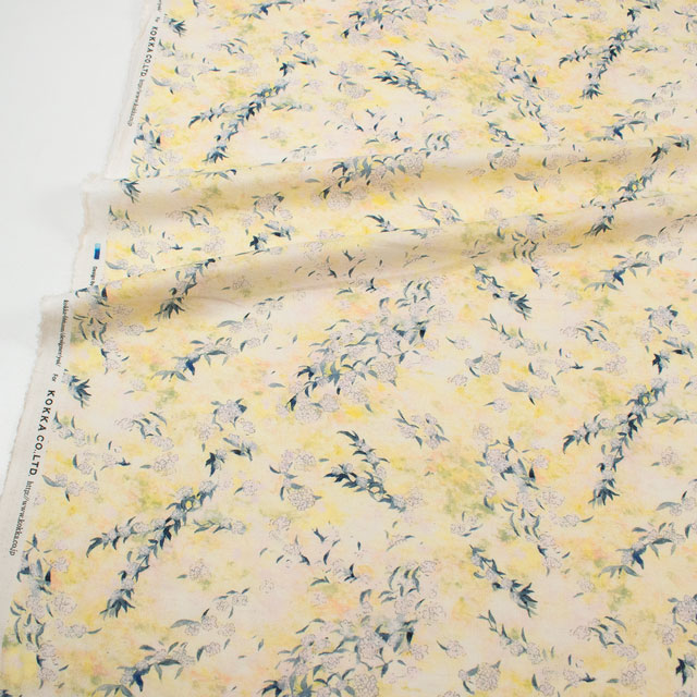 生地 yui-ユイ- 2025SS 綿麻コンパス Reeves spirea(EGXA-6424) 色番1A 09Ac04_