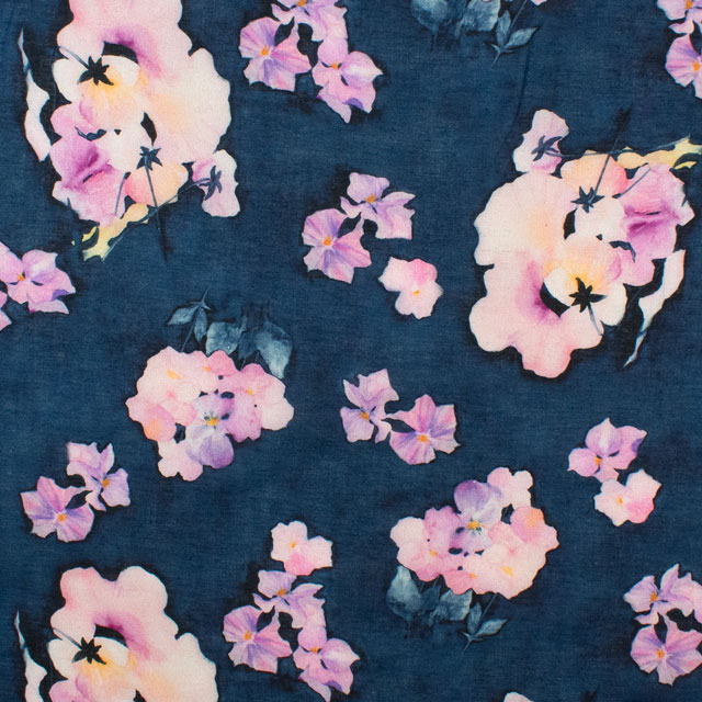 生地 yui-ユイ- 2025SS 綿麻コンパス Viola(EGXA-6426) 色番1A 09Ac04_