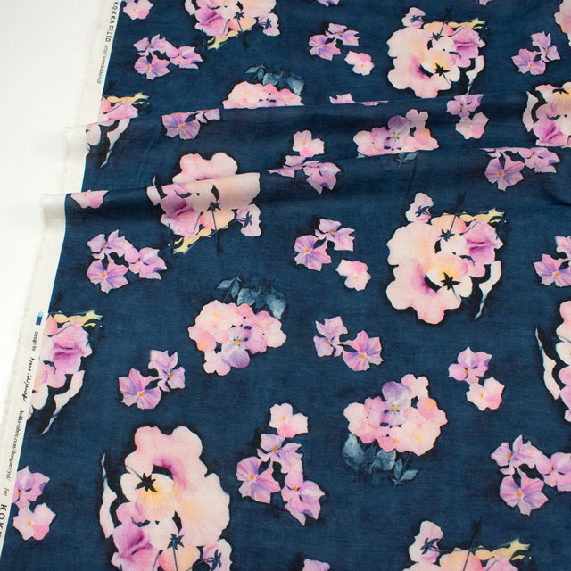 生地 yui-ユイ- 2025SS 綿麻コンパス Viola(EGXA-6426) 色番1A 09Ac04_