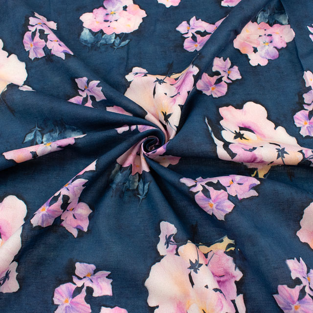 生地 yui-ユイ- 2025SS 綿麻コンパス Viola(EGXA-6426) 色番1A 09Ac04_