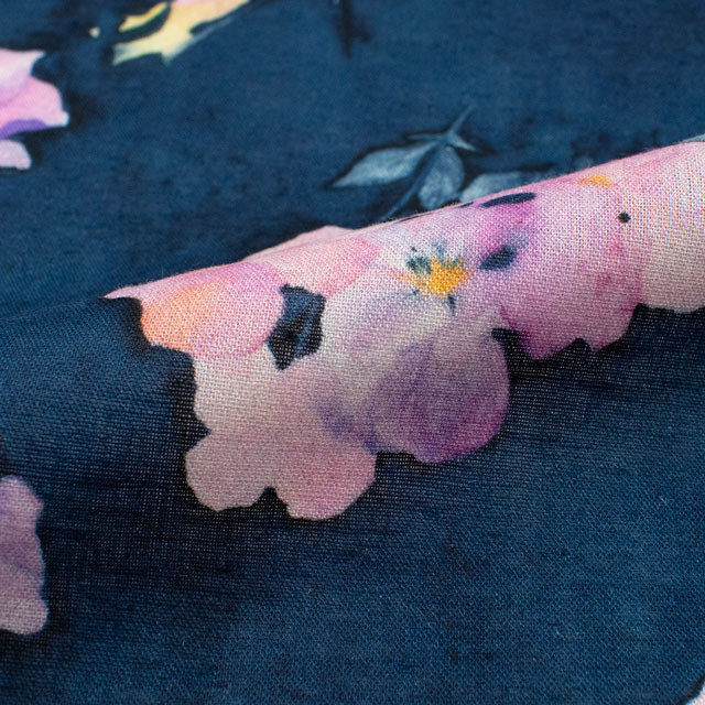 生地 yui-ユイ- 2025SS 綿麻コンパス Viola(EGXA-6426) 色番1A 09Ac04_