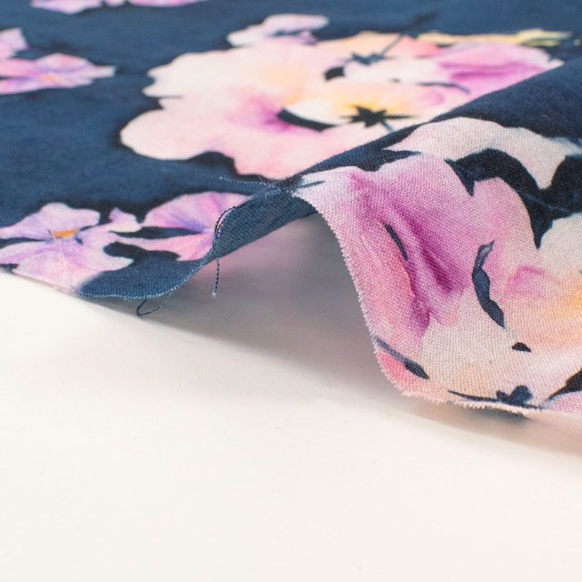 生地 yui-ユイ- 2025SS 綿麻コンパス Viola(EGXA-6426) 色番1A 09Ac04_