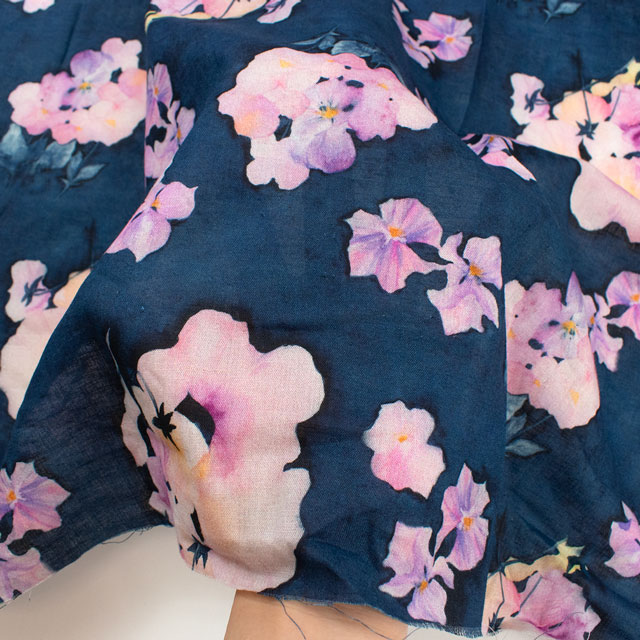 生地 yui-ユイ- 2025SS 綿麻コンパス Viola(EGXA-6426) 色番1A 09Ac04_