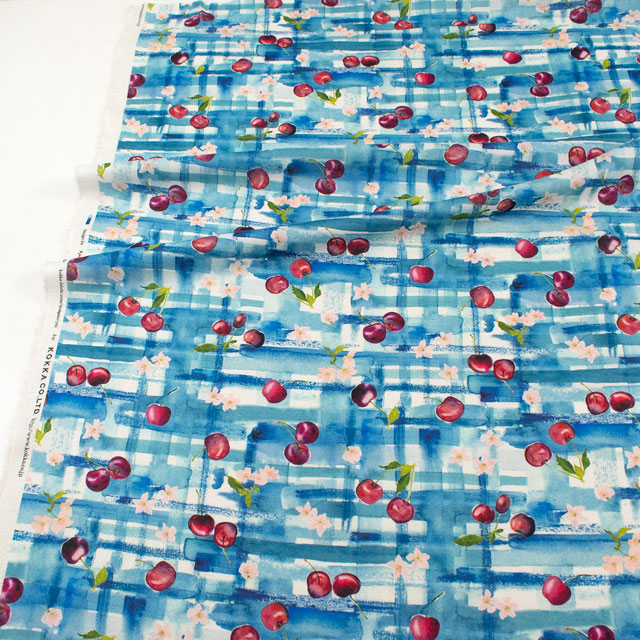 生地 yui-ユイ- 2025SS 綿麻コンパス Prunus serotina(EGXA-6428) 色番1A 09Ac04_